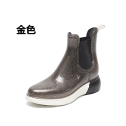 1437 日系閃亮色彩短boot雨鞋