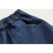 1712 韓版橡筋高寬鬆送闊腳9分牛仔褲