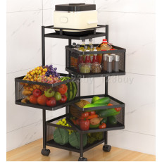 5742 免安裝可旋轉方形水果蔬菜置物收納架