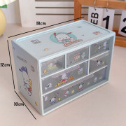 8652 Sanrio免安裝分格抽屜桌上六宮格收納盒