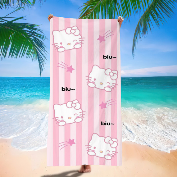 9397 Hello Kitty爆款卡通可愛速乾超大浴巾