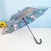9401 Sanrio大號透明卡通自動雨傘